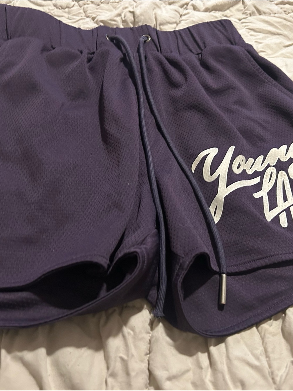 YoungLA Purple Drawstring Athletic Shorts